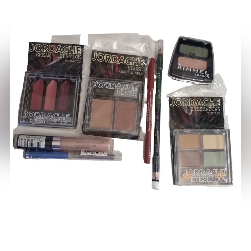 Assorted Makeup Lot Jane Rimmel Naturalistics Jordache Eyeliner Lip Gloss Blush